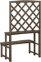 vidaXL - Plantenrek - met - latwerk - 70x42x115 - cm - massief - vurenhout - grijs