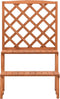 vidaXL - Plantenrek - met - latwerk - 70x42x115 - cm - massief - vurenhout
