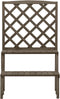 vidaXL - Plantenrek - met - latwerk - 70x42x115 - cm - massief - vurenhout - grijs