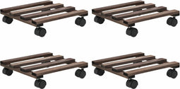 vidaXL - Plantenrollers - 4 - st - 25x25 - cm - cederhout