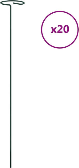 vidaXL - Plantenstaken - 20 - st - 40 - cm - staal - donkergroen