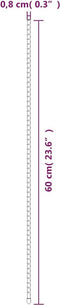 vidaXL - Plantenstaken - 30 - st - 60 - cm - staal - groen