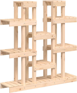 vidaXL - Plantenstandaard - 104,5x25x109,5 - cm - massief - grenenhout