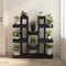 vidaXL - Plantenstandaard - 104,5x25x109,5 - cm - massief - grenenhout - zwart
