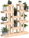 vidaXL - Plantenstandaard - 104,5x25x109,5 - cm - massief - grenenhout