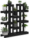 vidaXL - Plantenstandaard - 104,5x25x109,5 - cm - massief - grenenhout - zwart