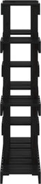 vidaXL - Plantenstandaard - 104,5x25x109,5 - cm - massief - grenenhout - zwart
