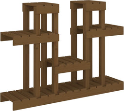vidaXL - Plantenstandaard - 104,5x25x77,5cm - massief - grenenhout - honingbruin