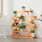vidaXL - Plantenstandaard - 110x25x105 - cm - massief - vurenhout