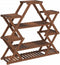 vidaXL - Plantenstandaard - 110x25x105 - cm - massief - vurenhout