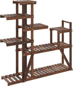 vidaXL - Plantenstandaard - 110x25x111 - cm - massief - vurenhout