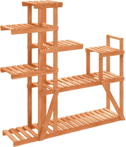 vidaXL - Plantenstandaard - 110x25x111 - cm - massief - vurenhout