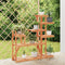 vidaXL - Plantenstandaard - 110x25x111 - cm - massief - vurenhout
