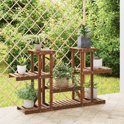 vidaXL - Plantenstandaard - 110x25x73 - cm - massief - vurenhout