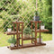 vidaXL - Plantenstandaard - 110x25x73 - cm - massief - vurenhout