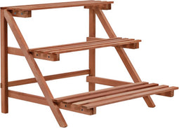 vidaXL - Plantenstandaard - 3-laags - 48x45x40 - cm - cederhout