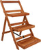 vidaXL - Plantenstandaard - 3-laags - 50x63x80 - cm - massief - acaciahout
