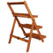 vidaXL - Plantenstandaard - 3-laags - 50x63x80 - cm - massief - acaciahout