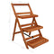 vidaXL - Plantenstandaard - 3-laags - 50x63x80 - cm - massief - acaciahout