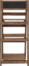 vidaXL - Plantenstandaard - 3-laags - met - bord - 40x30x90 - cm - massief - vurenhout