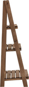 vidaXL - Plantenstandaard - 3-laags - met - bord - 40x30x90 - cm - massief - vurenhout