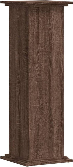 vidaXL - Plantenstandaard - 33x33x100 - cm - bewerkt - hout - bruin - eikenkleurig