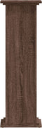 vidaXL - Plantenstandaard - 33x33x100 - cm - bewerkt - hout - bruin - eikenkleurig