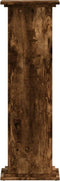 vidaXL - Plantenstandaard - 33x33x100 - cm - bewerkt - hout - gerookt - eikenkleurig