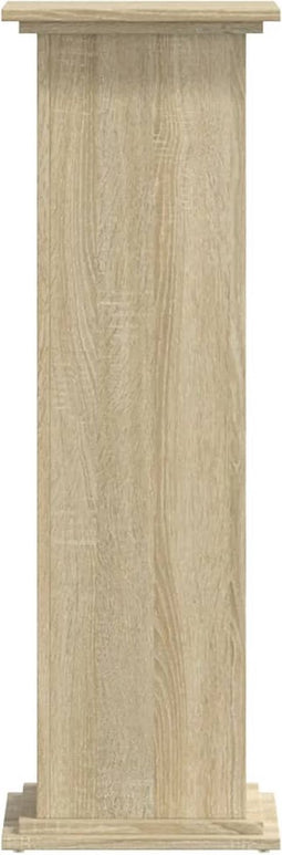 vidaXL - Plantenstandaard - 33x33x100 - cm - bewerkt - hout - sonoma - eikenkleurig