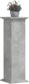 vidaXL - Plantenstandaard - 33x33x100 - cm - bewerkt - hout - betongrijs