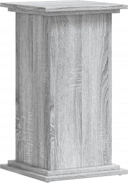 vidaXL - Plantenstandaard - 33x33x60 - cm - bewerkt - hout - grijs - sonoma - eiken