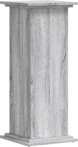 vidaXL - Plantenstandaard - 33x33x80 - cm - bewerkt - hout - grijs - sonoma - eiken