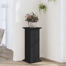 vidaXL - Plantenstandaard - 33x33x80 - cm - bewerkt - hout - zwart