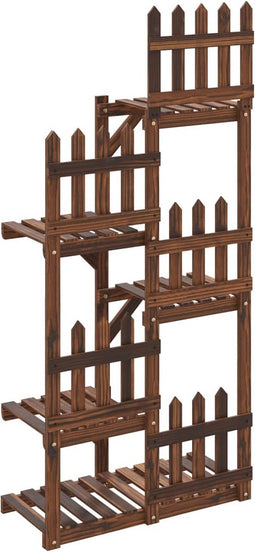 vidaXL - Plantenstandaard - 60x25x130 - cm - massief - vurenhout