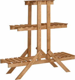 vidaXL - Plantenstandaard - 83x25x83 - cm - vurenhout