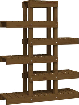 vidaXL - Plantenstandaard - 85x25x109,5 - cm - massief - grenenhout - honingbruin