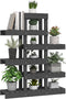 vidaXL - Plantenstandaard - 85x25x109,5 - cm - massief - grenenhout - grijs