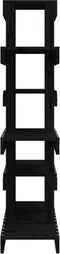 vidaXL - Plantenstandaard - 85x25x109,5 - cm - massief - grenenhout - zwart