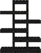 vidaXL - Plantenstandaard - 85x25x109,5 - cm - massief - grenenhout - zwart