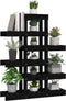 vidaXL - Plantenstandaard - 85x25x109,5 - cm - massief - grenenhout - zwart