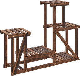 vidaXL - Plantenstandaard - 90x25x73,5 - cm - massief - vurenhout
