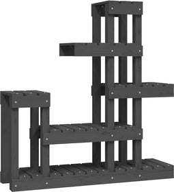 vidaXL - Plantenstandaard - 92x25x97 - cm - massief - grenenhout - grijs
