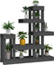 vidaXL - Plantenstandaard - 92x25x97 - cm - massief - grenenhout - grijs
