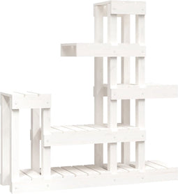 vidaXL - Plantenstandaard - 92x25x97 - cm - massief - grenenhout - wit