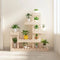 vidaXL - Plantenstandaard - 92x25x97 - cm - massief - grenenhout - wit