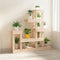 vidaXL - Plantenstandaard - 92x25x97 - cm - massief - grenenhout - wit