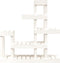 vidaXL - Plantenstandaard - 92x25x97 - cm - massief - grenenhout - wit