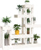 vidaXL - Plantenstandaard - 92x25x97 - cm - massief - grenenhout - wit