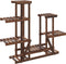 vidaXL - Plantenstandaard - 95x25x96 - cm - massief - vurenhout