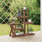 vidaXL - Plantenstandaard - 95x25x96 - cm - massief - vurenhout